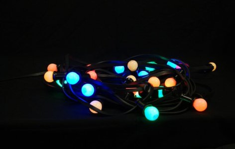 Snoerverlichting met gekleurde ledlampen