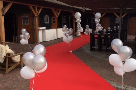 trossen heliumballon zilver en wit regio utrecht