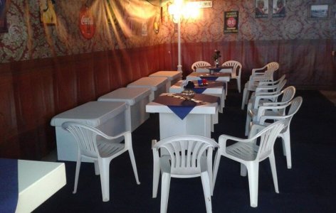 Salon tafel wit vierkant