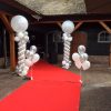 ballonpilaren zilver en wit met topballon regio utrecht bij evenementen